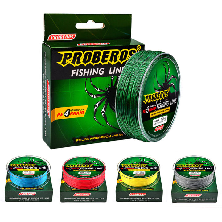 100M 4 Strands 6-100Lb New Pe Braided Fishing Wire Multifilament Super ...