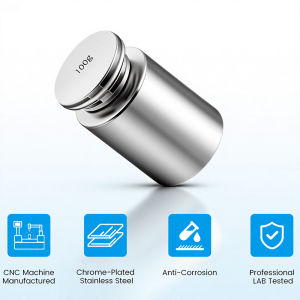 100g 200g 500g Precision Calibration Set Stainless Steel Weights Chrome-Plated Scale Weights Set Household Kitchen Tools Calibration Professional Laboratory Supplies