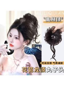 Womens Natural Looking Long Bun Hair Wig Clip Style Hair Accessory Fake Hair Tail Hair Band Hair Clip Change Hair Style Increase Hair Volume High Temperature Silk
