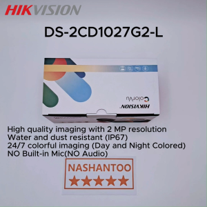 HIKVISION DS-2CD1027G2-L ColorVu 2MP IP Camera H.265+ PoE Fixed Bullet Network Weatherproof Efficient Low-Light Performance CCTV Network Camera  NASHANTOO