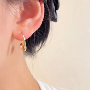GL 18K gold Korean Exquisite Pearl Zircon Simple Style Earrings ES69168