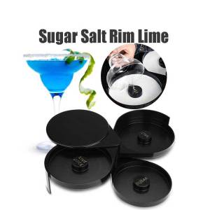 3-Tier Storage Sugar Salt Rim Lime Tray Bartender Tool Cocktail Accessory