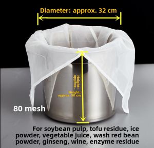 Large Commercial Grade Nylon Soy Milk Filter Bag High Temperature Resistant Ultra Fine Mesh Strainer for Bean Curd And Soup Making