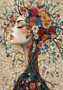 Abstract Woman Portrait Jigsaw Puzzle 500/1000/1200/2000PCS Modern Art Piece Focus Activity Leisure Time Gift