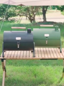 [selected]High-quality outdoor grill 4-6 people Charcoal Bbq Grill barbecue outdoor smoke griller Double-side