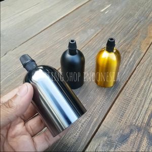Fiting lampu gantung aluminium e27 bentuk oval hitam gold chrome