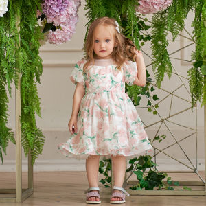 MQATZ Baby Girl Dress 1st Birthday Party Baptism Pink Clothes 9 12 Months Toddler Fluffy Outfits Bebes Floral Tulle Newborn  L2150XZ