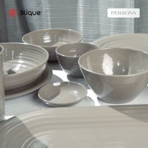 SLIQUE Melamine Dinner Plate Serving Plate Serving Bowl Deep Bowl Sauce Dish Tumbler Rice Spoon Soup Ladle