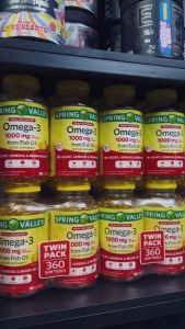 Spring Valley Fish Oil 1000mg - Dầu cá Omega 3 hỗ trợ đẹp da tốt cho trí não và chăm sóc đôi mắt