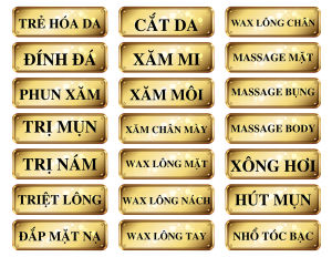 Decal Sticker Dán Tường Decor Bảng Hiệu Tiệm Barber Nail Nối Mi Hair Salon - Decal Chống nước Sang Trọng