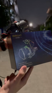 IBRIGHT Lampu Utama Biled ZE400 Blue Lens 25 Inc Projector