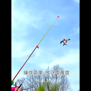 Cartoon Kite Toys for Kids with String Fishing Rod Handheld Dynamic Fishing Rod Kite Toys