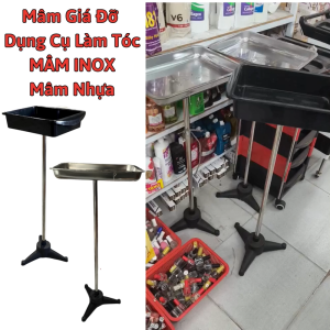 Mâm Giá đỡ khay đựng inox nhựa đựng thuốc nhuộm dụng cụ làm tóc chuyên dùng cho salong hair barber shop.