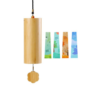 Hluru windchime ไม้ไผ่8แท่งโน้ต กระดิ่งลม8แท่ง งานฝีมือลมกลางแจ้ง สวนลานทำสมาธิแบบเซน คอร์ด C AM DM