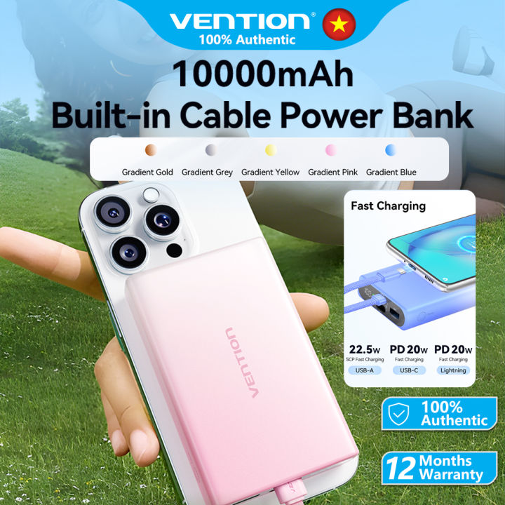 python game source code: tổng hợp dự Án và... Vention® Pin dự phòng 10000mAh Sạc nhanh 22,5W Ba cổng USB-C Lightning ...