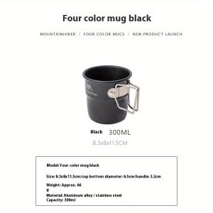 Mountainhiker | Aluminum Camping Cup MOUNTAINHIKER Portable Hiking Cup Travel Cutlery Outdoor Cookware Backpack Picnic Utensils