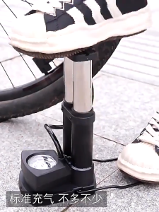 สูบลม ที่สูบลม สูบลมแรงดันสูง ที่สูบลม ปั๊มจักรยาน ที่สูบลมมอเตอร์ไซค์ ความกดอากาศสูง160PSI เกจวัดแรงดันที่แม่นยำ ที่สูบลมแบบเท้าเหยียบ สูบลมจัก