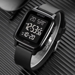 YIKAZE Sports Watch for Men Waterproof Multifunction Electronic Watch Ultra-thin Mens LED Digital Wristwatch for Man Student