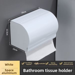 Punch-free Space Aluminum Bathroom Shelf Towel Rack Accessory Set