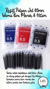 Refil Isi Tinta Bolpoint Pena Gel Tinta Pena Cair Isi Ulang 0.5mm Standar Alat Tulis Gel Serbaguna