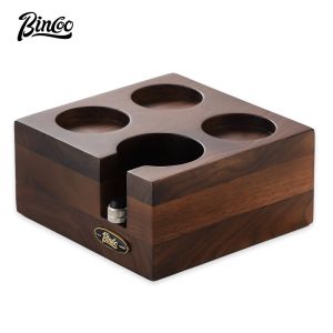 BINCOO Italian Coffee Tamper Set Powder Dispenser Base Multifunctional Storage Powder Press Powder Receiving Ring Set Handle Storage Seat 51/58MM