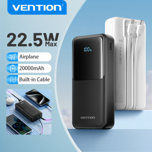 [CCC]Vention 10000mAh 20000mAh Powerbank 3C Certification Fast Charging Built in Cable PD 22.5W Portable Power Bank for iPhone 18 17 16 15 14 pro max Samsung S25 Ultra S24 Xiaomi 13t 12t Battery Pack Phone