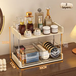 QIOEROUL | Multi-layer Transparent Desktop Cosmetic Storage Rack