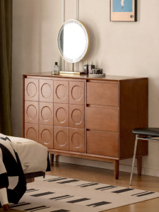 WEISHA | Retro Style Solid Wood Storage Cabinet