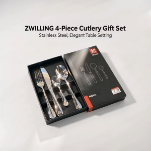 Germany Zwilling 4-piece cutlery set knife fork spoon steak knife dessert spoon western cutlery set stainless steel home western steak knife fork spoon cutle
