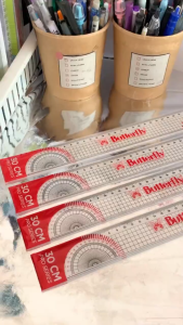 Penggaris PRO Butterfly 30 cm Garisan Clear Transparent Plastic Ruler