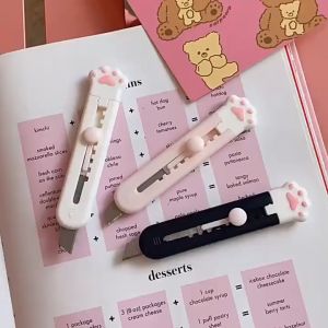 Cutter Mini Portable Lucu Cute Cat Kater Mini Cutter Unboxing Pisau Pemotong Kertas Kecil