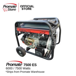 Promate PM7500ES Gasoline Generator 7kVa | 6000W/7500W | Single Phase | 16HP OHV | Air cooled | 4 Stroke Single Cylinder | Recoil Starter | 25L Fuel Capacity | 88kgs