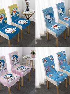 Nordic Style Japanese Cartoon Chair Covers Cute Home Dining Table Chair Stool Covers New 2025 Simple Design Kitchen Seat Covers