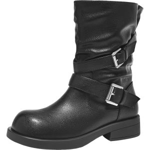 Agsdon | Thick-soled Wrinkled Fall Boot