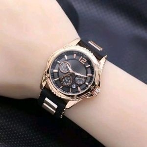 JAM TANGAN WANITA STRAP RUBBER TANGGAL AKTIF MEWAH KEREN CEWEK REMAJA DEWASA TERBARU