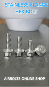 5PCS M4 x 0.70P Stainless Flange Hexagon Bolt - Stainless Steel 304
