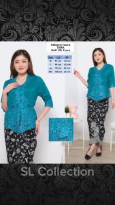 Atasan Kebaya Bordir Modern Mewah Lengan 3/4 Bahan Silk Korea Premium Aneka Warna Elegan Cantik