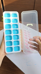 5 TẶNG 2 Khay Đá Silicon Có Nắp 14 Viên – Làm Đá Làm Kem Làm Thạch Trái Cây – Tiện Lợi Bền Bỉ An Toàn