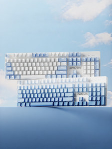 EWEADN | Wireless Bluetooth Gaming Office Mechanical Keyboard Mouse Set Tea Axle