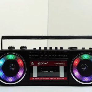 Máy ghi âm đa băng tần loa kép Máy tính để bàn Bluetooth Máy ghi âm Radio FM người già đa chức năng máy băng đèn lồng