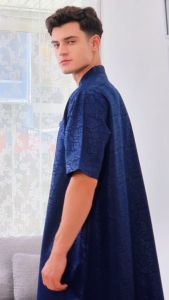 AL-MUHAJIR / JUBAH EMBOS LENGAN PENDEK MODEL TERBARU / JUBAH PRIA DEWASA