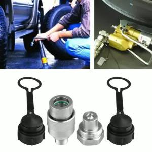 Hydraulic Quick Connector Set NPT38 Thread for For use with Hydraulic Jacks Pumps and Cylinders High Pressure Up to 10000 PSI