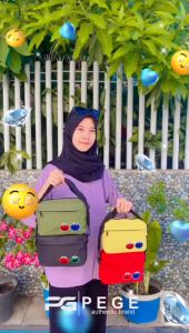 Tas Selempang Bahu Wanita Motif Sablon Elmo Slempang Lucu Kasual Slingbag - PG 8857