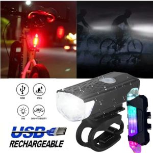 Paket Lampu Sepeda Gowes 2in1 LED Light Depan & Belakang