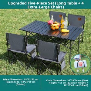 SANYANGWUDIAO | Portable Lightweight Alloy Camping Table and Chair Set