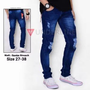 COD - Celana Jeans Panjang Pria Sobek - Celana Pria Distro - Jeans Panajang Ripped - Terbaru - Jeans Pria Sobek Terlaris 2023 - Celana Panjang Pria Jeans