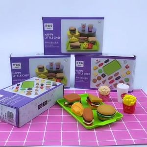 WELOVE 27pcs Simulate Mini Burger Sandwich French Fries Set Children Kid Kitchen Mcd Toy Pretend Play