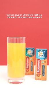 Redoxon Vitamin C D & Zinc Rasa Jeruk 10 Tablet - REDOXON