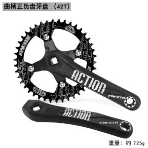 Mountain Bike about Bicycle Crankset 170 Square Hole Positive and Negative Teeth 104bcd Single Plate Restoration Bicycle Accessories