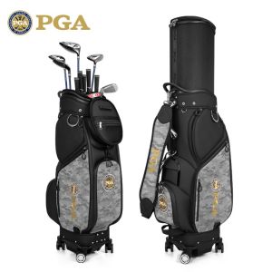 Mens Camouflage Golf Bag 4-Wheel Directional Mobility Telescopic Club Support for Air Travel